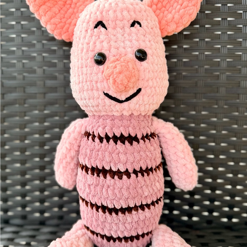 Crochet‎ Piglet Plush - Handmade